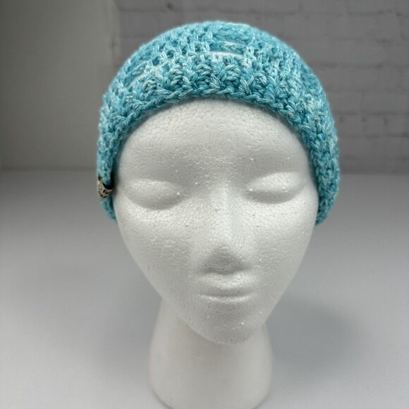 Handmade New Slouchy Snoody JAS Big Twist in Ocean Splash Knit Beanie - Large‎ - Picture 2 of 11